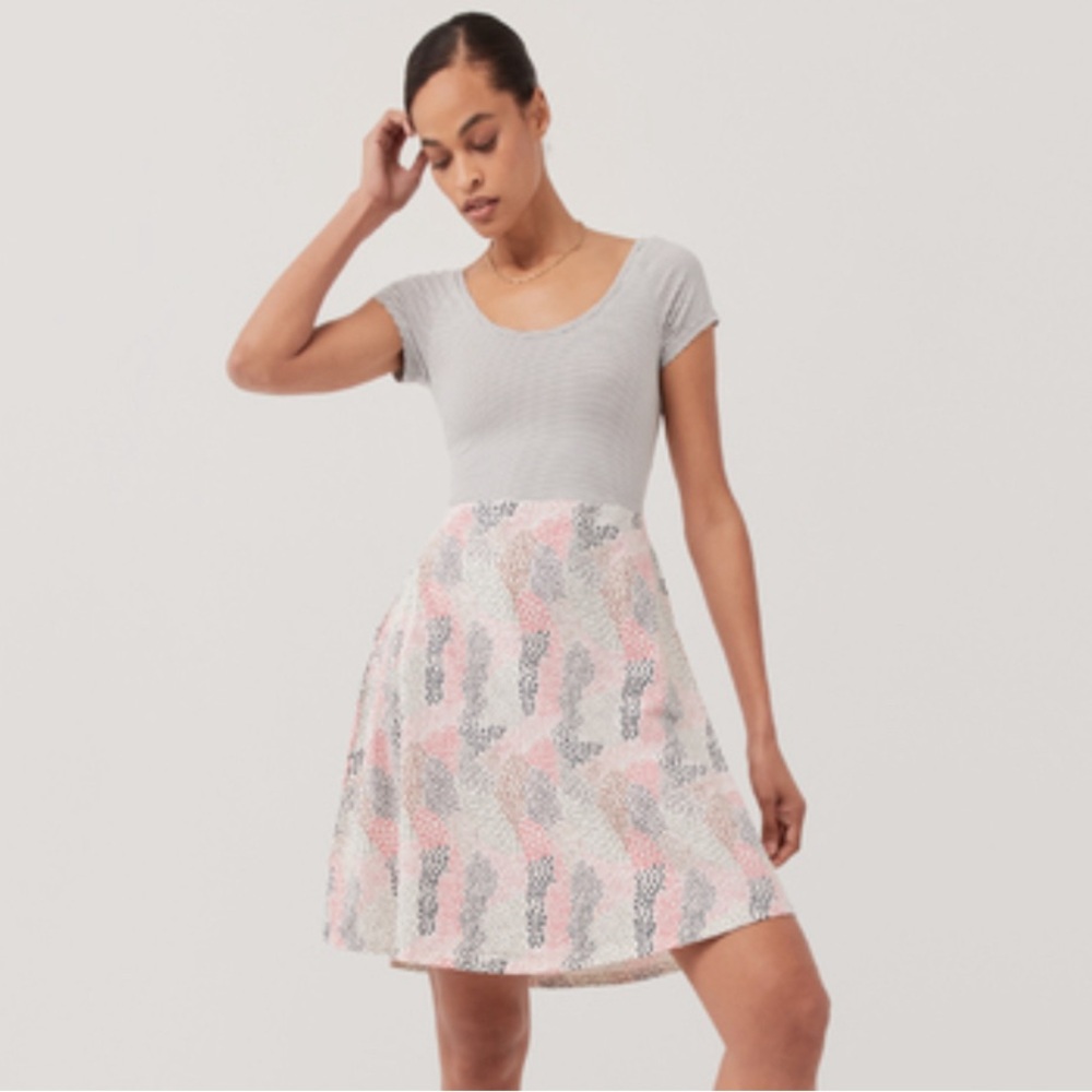 PACT Fit & Flare Crossback Mini Dress